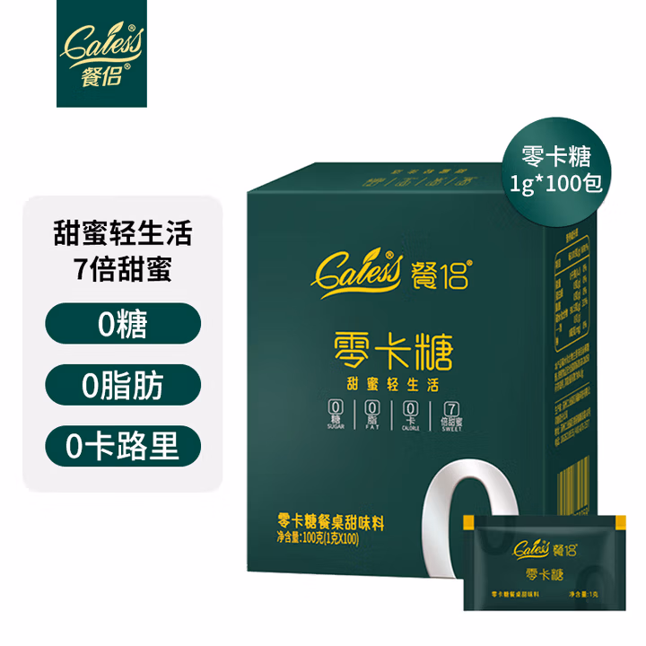 国产   餐侣代糖糖包1g*100包 0糖0脂