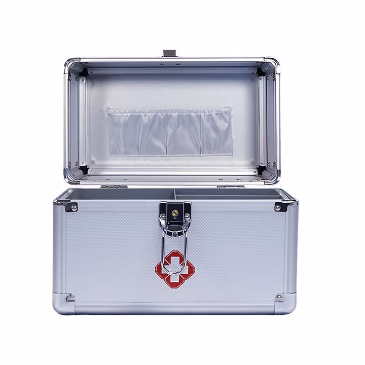 弘生 医药箱家用应急箱多功能急救箱多层出诊箱带锁铝合金医疗箱收纳箱家庭急救包 1