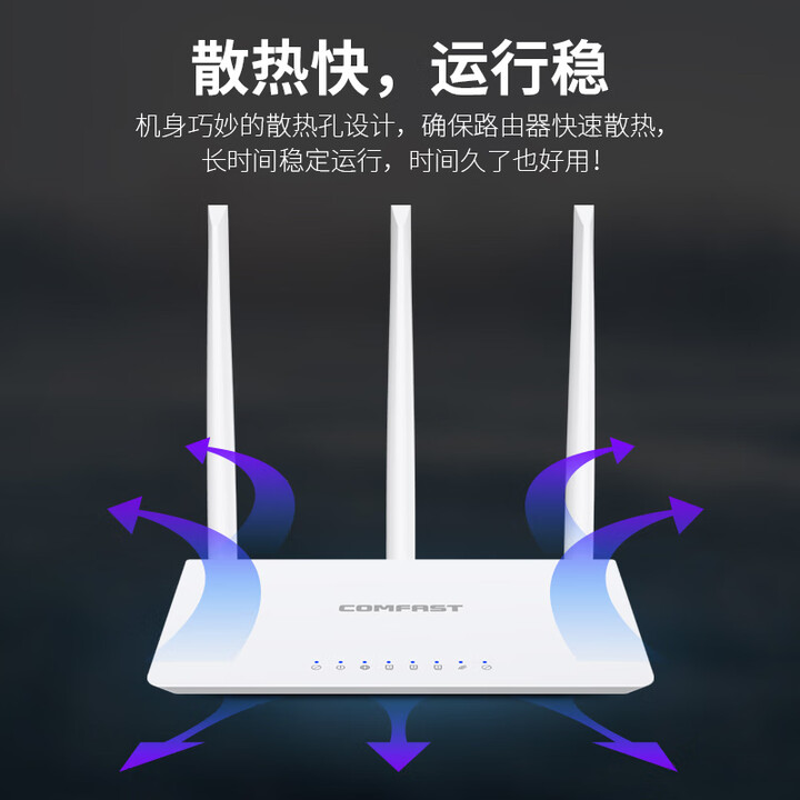  COMFAST CF-WR613N大功率智能300M无线路由器 家用全屋WIFI信号穿墙城中村高速稳定传输