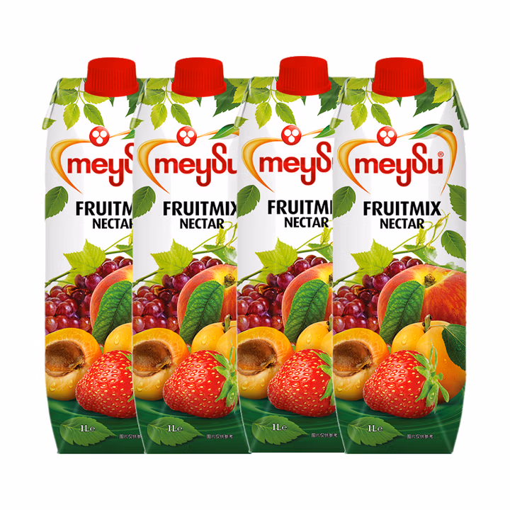 梅苏 土耳其原装进口 复合果汁饮料1L*4  聚会果蔬汁 休闲饮品下午茶