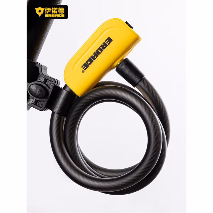 EROADE自行车锁粗钢缆带固定器便携山地车公路车防盗锁单车装备骑行配件