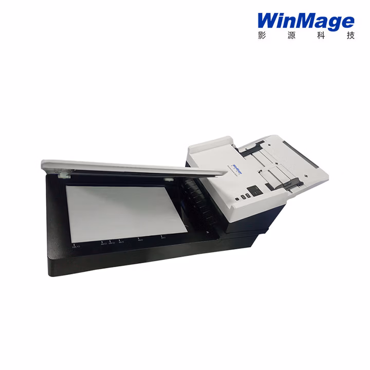 影源 X3480F国产信创A4幅面双面彩色馈纸 平板扫描仪高清高速批量自动进纸兆