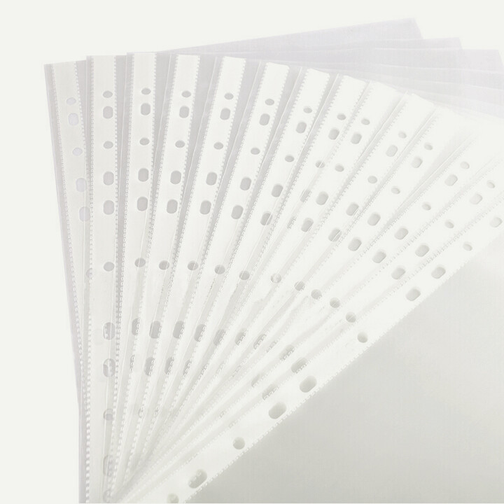 11孔文件袋100只装A4十一孔文件袋透明资料袋文件保护袋