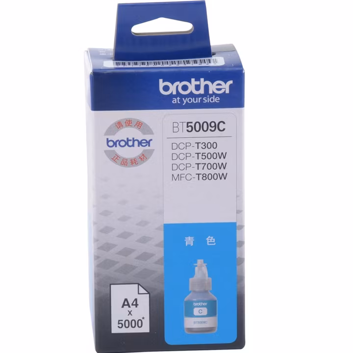 兄弟（brother）BT5009C 青色墨盒原装正品 可打印约5000*页 (适用于T226/T425W/T426W/T725DW/T820DW/T520W/T420W/300/310）