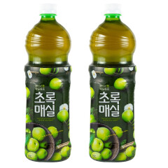 熊津韩国进口饮料熊津青梅汁饮料 青梅汁1.5l*2瓶