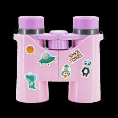 怡高望远镜高清演唱会女孩便携儿童玩具放大倍率为4x的双筒望远镜 粉红色