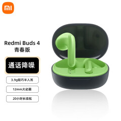 小米（MI）Redmi Buds 4 青春版 真无线蓝牙耳机 半入耳舒适佩戴 小米华为苹果手机通用 晴雪白 Buds 4青春版 潮流绿
