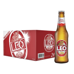 LEO豹王 大麦芽啤酒 泰国原装进口330ml*24瓶 精酿整箱装