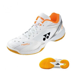 YONEX 尤尼克斯羽毛球鞋 65系列比赛训练鞋 运动鞋 65Z3WEX白橙色男女同款 宽版 42