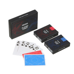 游戏大陆（gameland）棱镜塑料磨砂大字德州扑克牌 棋牌室麻将德扑专用防水防折扑克 棱镜大字2副装红蓝各一副塑料牌