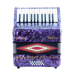 姜杰JiangJie姜杰手风琴印花18贝司18贝斯26键18mm键盘儿童高端手风琴 18贝司 珍珠紫色