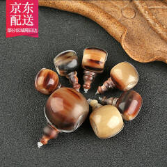 彩荷 牦牛角藏式佛头三通佛塔散珠12mm-20mm金刚菩提配珠 14mm一套