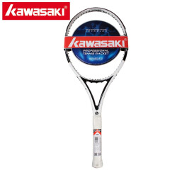 川崎（KAWASAKI）网球拍全碳素一体拍专业男女初学成人大学生带线回弹自打练习套装 单拍-480黑白