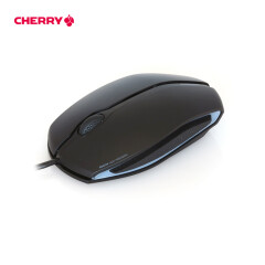 樱桃（Cherry）JM-0300 有线鼠标 游戏鼠标 时尚轻薄鼠标 对称鼠标 电竞鼠标 炫酷灯效 黑色 1000DPI