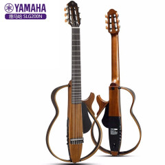 雅马哈（YAMAHA）静音吉他SLG200S电箱吉他民谣古典旅行便携式 SLG200N 古典原木色