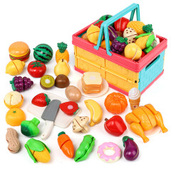 纽奇儿童过家家玩具切切乐仿真厨房做饭蔬菜食物套装早教玩具 Z001
