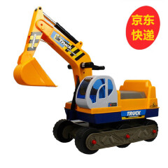 阿贝鲁儿童滑行挖掘机挖土机可坐可骑大号工程车玩具3-6岁男孩生日礼物 大号手动滑行挖掘机