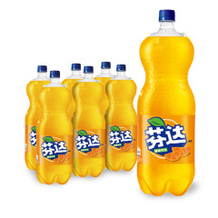 芬达 Fanta 橙味汽水 碳酸饮料 2L*6瓶 整箱装 可口可乐出品 新老包装随机发货