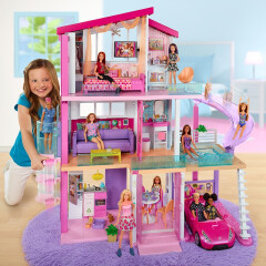 新款Barbie芭比娃娃套装大礼盒女孩生日礼物玩具过家家洋房别墅 FHY73梦想度假豪宅