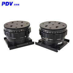 派迪威手动360°旋转升降台 高度可调旋转台 光学实验位移台PT-SD208 PT-LX100 行程130mm