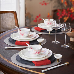 华光国瓷 碗盘餐具套装 抗菌骨瓷餐具碗碟套装 乔迁结婚送礼 花好月圆 花好月圆4.5寸碗单只