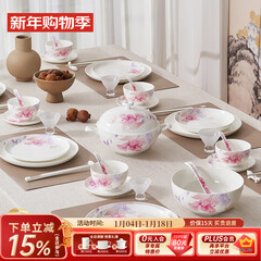 华光国瓷 碗盘餐具套装 抗菌骨瓷餐具碗碟套装 乔迁结婚送礼 花好月圆 花好月圆4.5寸碗单只