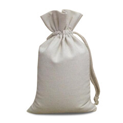 聚珥 大米包装袋帆布棉布米袋面粉袋束口抽绳布袋子订做（3条价格） 20斤现货空白袋（3条）