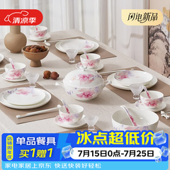 华光国瓷 碗盘餐具套装 抗菌骨瓷餐具碗碟套装 乔迁结婚送礼 花好月圆 花好月圆4.5寸碗单只