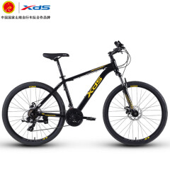 喜德盛（xds） 山地自行车黑客350机械碟刹禧玛诺21速 入门休闲单车 黑金 15.5