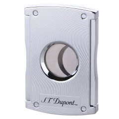 S.T.Dupont法国都彭雪茄剪 不锈钢双刃切刀式 曲纹银色 3410 礼物男