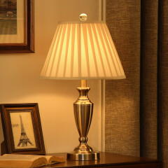 络曼（LUOMAN） 复古铜美式台灯卧室床头灯温馨欧式简约现代创意客厅书房装饰灯
