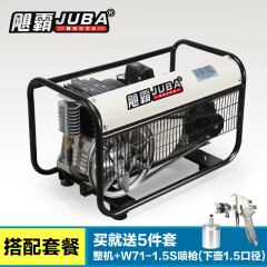 飓霸0.25-8皮带式小型空压机专业喷漆有油气泵喷漆王家装王2.2KW15L 整机+5件套+W71-1.5S喷枪