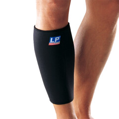 LP718护小腿套女小腿肌肉拉伤篮球跑步加长运动秋季冬季保暖护腿 黑色 单只 S 33.0-35.6cm