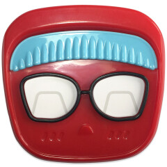 洁达 隐形眼镜盒伴侣盒双联盒护理盒 方脸娃娃 A-9009 红色