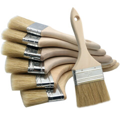 木柄猪毛刷油漆刷猪鬃毛刷子扫灰清洁工具多功能硬毛刷 0.5英寸/把