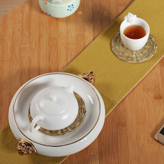 贰号（ERHAO）陈清宜德化白瓷茶具套装整套白色陶瓷手工功夫富贵套组
