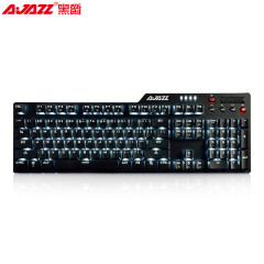 黑爵（AJAZZ）AK35I合金机械键盘 有线键盘 游戏键盘 110键白光 多媒体吃鸡键盘 电脑键盘 黑色黑轴
