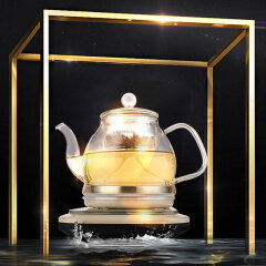 天泽（TIAN ZE） 玻璃泡茶壶黑茶蒸茶耐热玻璃煮茶器茶具套装玻璃蒸煮茶壶养生电陶炉蒸 蒸茶壶+煮茶器