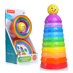 费雪(FisherPrice)新生婴幼儿多功能早教益智玩具探索学习玩具礼物 K7166层叠彩虹杯