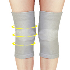 健馨（JIANXIN）护膝保暖春夏透气防寒发热护膝膝关节老寒腿男女士通用 浅灰色 M(建议80-120斤)
