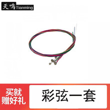 天鸣（Tianming）【可选顺丰配送】民谣吉他琴弦一套6根木吉他黄铜弦配件吉他调音器指套拨片变调夹 彩弦一套 只购买琴弦