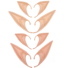 万圣节假牙cosplay吸血鬼僵尸牙齿小虎牙精灵耳朵角色扮演出万圣节道具 浅肤色长款耳朵 4.5*12cm