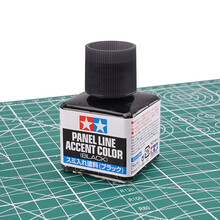 田宫渗线液高达模型工具上色辅件稀旧化渍洗释剂军事模型制作做旧效果涂料 87131 40ML 黑色