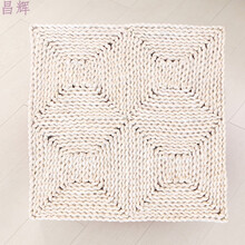 北极冬 蒲团方形藤编草编榻榻米加厚飘窗坐垫打坐拜佛垫子瑜伽垫W1 玉米皮 四小方 厚约1.5厘米 30cm