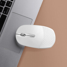 BUBM 无线蓝牙双模鼠标 可充电鼠标苹果笔记本电脑办公鼠标 SMSB-F 白色