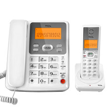 TCL电话机远距离无绳电话座机子母机办公商务长距离数字无线电话子机扩展 D61（注意：不支持插卡哦） D61一拖二白色