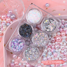 网红圣诞妆容眼妆亮片啫喱膏免胶水眼角贴舞台星星亮晶晶闪粉 御姐女神套装