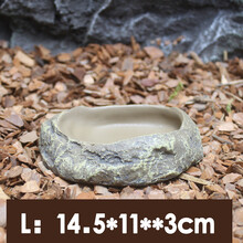 RS爬结构宠物树脂爬宠水盆爬虫食盆蜥蜴陆乌龟喂食角蛙泡澡蜥蜴守宫 大号