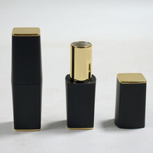 diy口红空管子弹头口红空管圆形方形口红空管内径12.1毫米口红模具 黑色磁扣【二支装】