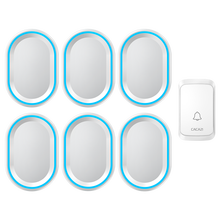 CACAZ卡佳斯A80门铃无线家用远距离无线门铃一拖六电子遥控门铃防水 家用无线门铃 老人呼叫器 白色